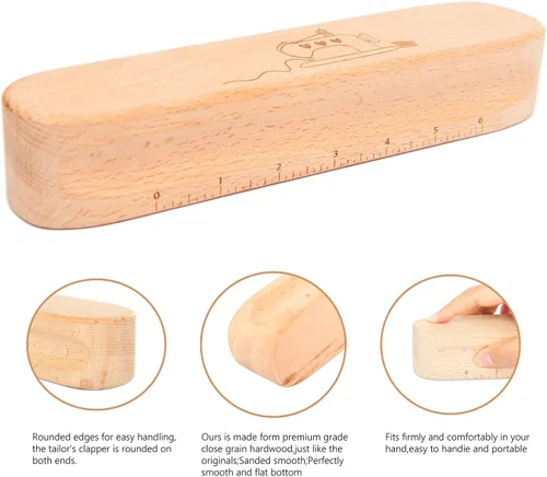 Vista 3 de Lampstop Hardwood Tailors Clapper Herramienta de costura multiusos para coser, acolchar, planchar