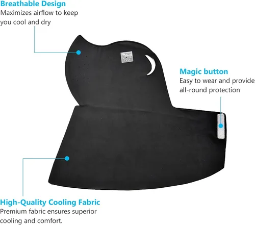 Vista 2 de Summer Cooling Neck Gaiter Face Mask for Women, UPF 50+ UV Protection, Breathable Ice Silk Sun Protection Mask