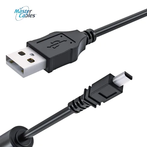 Vista 3 de Master Cables - Cable USB de transferencia de datos y carga compatible con cámaras Panasonic Lumix, cable USB de repuesto para cámaras DMC-FH, FS