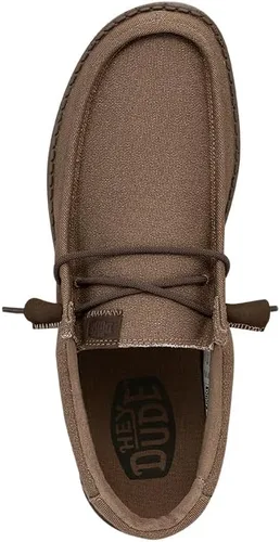 Vista 2 de Hey Dude Men's Wally Canvas Mono Mens Shoes Men's Slip-on Loafers Comfortable & Light