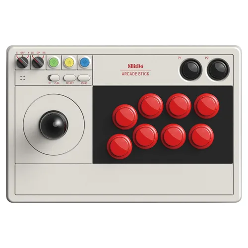 Vista 2 de 8Bitdo Arcade Stick for Switch & Windows & Pro 2 Bluetooth Controller for SwitchSwitch OLED, PC, macOS, Android, Steam & Raspberry Pi (Gray Edition)