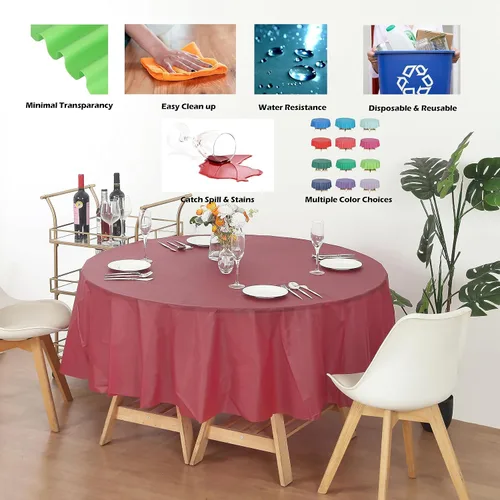 Vista 18 de Evershine - Mantel de plástico resistente (reutilizable, 12 unidades)