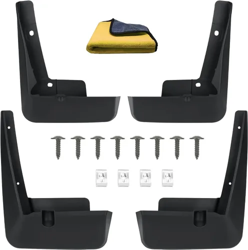 Vista 9 de Aleta de Lodo Compatible con Toyota Tacoma 2005-2015, Protectores de Salpicaduras, Protectores de Llantas (con Guardabarros), Delantero y Trasero