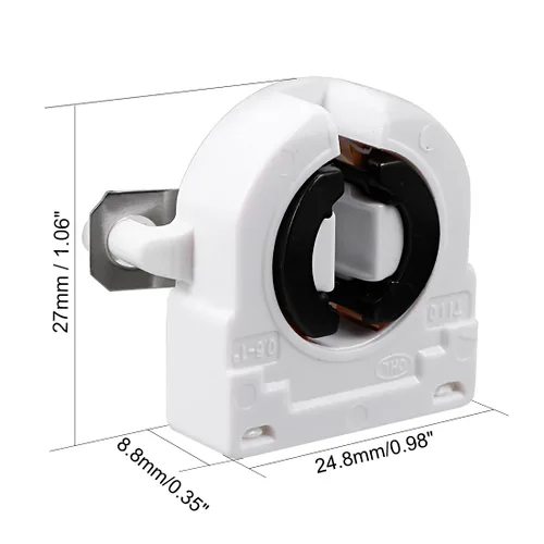 Vista 3 de uxcell 2 unids T8 soporte de luz fluorescente G13 base no derivada lámpara lápida enchufe AC 500 V 2A para tubo fluorescente LED