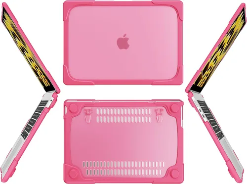 Vista 4 de Batianda Funda resistente para MacBook Air de 15 pulgadas 2023-2026, rosa