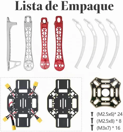 Vista 6 de F450 Drone Frame, 17.717 in Quadcopter Frame Kits con soportes