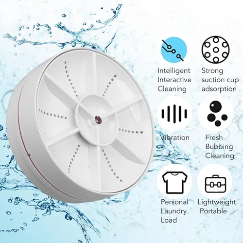 Vista 5 de Lavavajillas portátil compacto para encimera con apagado del temporizador, mini lavavajillas para apartamentos, mini lavadora de limpieza profunda