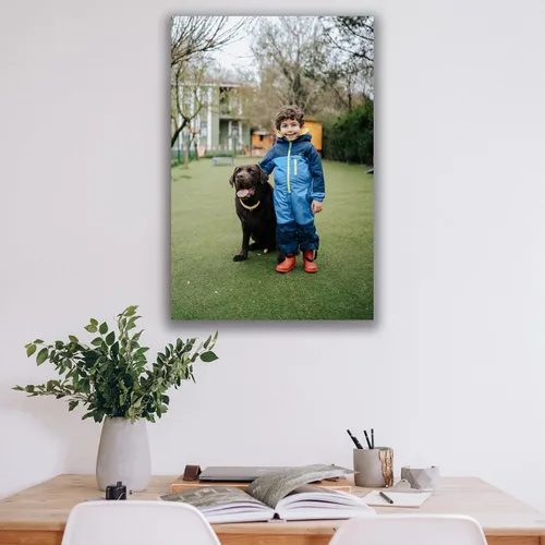 Vista 3 de Impresiones en lienzo personalizadas con tus fotos, arte de pared personalizado, imágenes de lienzo personalizadas para mascotas/regalos familiares