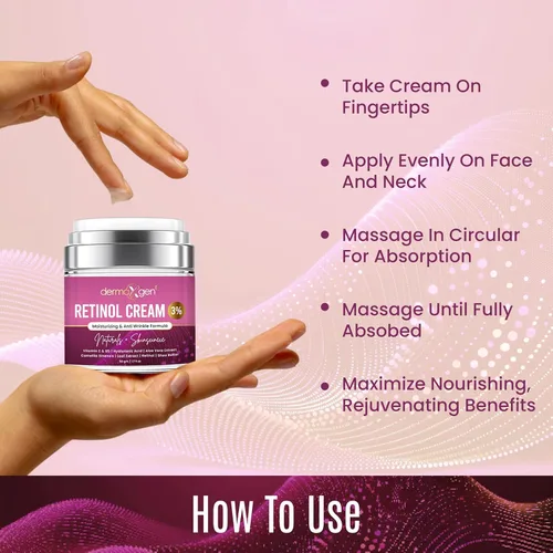 Vista 8 de Crema de retinol – 3% (porcentaje) crema de retinol para cara con ácido hialurónico – Crema facial antienvejecimiento para líneas finas y arrugas