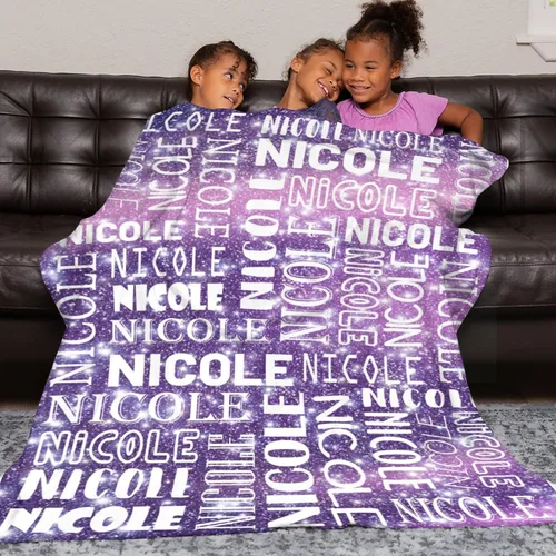 Vista 3 de Dr.TOUGH Mantas personalizadas para niños, mantas y mantas personalizadas con nombre para niños y adultos (color 01, 30 x 40 pulgadas)