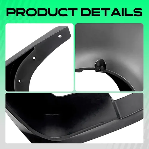 Vista 9 de YHTAUTO Guardabarros antisalpicaduras para Toyota Highlander 2008-2010 con kit de herramientas Guardabarros guardabarros, juego de 4
