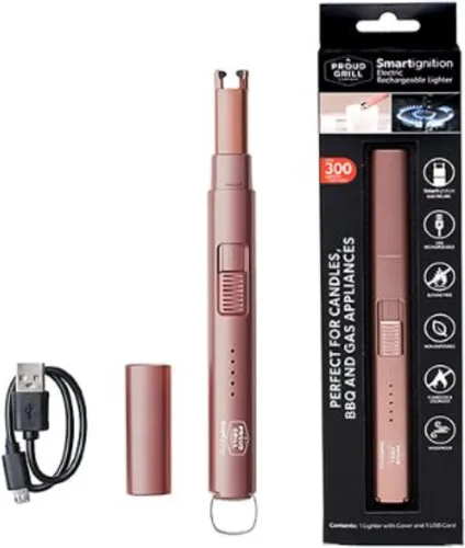Vista 9 de Proud Grill Smartignition - Encendedor eléctrico recargable – Vela sin llama USB Arc, encendedores largos resistentes al viento para velas, parrilla