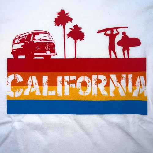Vista 2 de Sol Baby California 4 Color Stripe Camiseta blanca