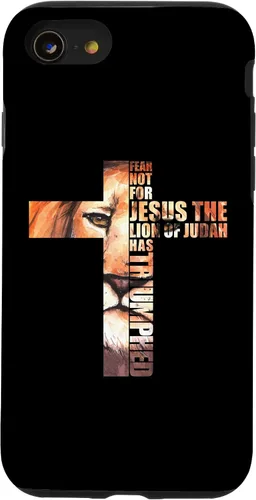 Vista 13 de iPhone 15 León Judá Jesús Cruz Cristo versos de la Biblia Fe Iglesia Caso
