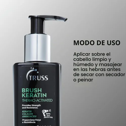 Vista 4 de TRUSS Brush Tratamiento de queratina termoactivada, 8.45 onzas