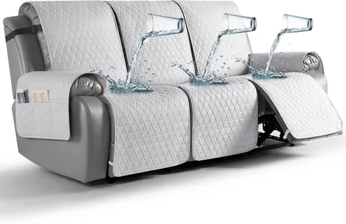 Vista 16 de TAOCOCO Funda reclinable 100% impermeable, antideslizante, lavable, con correas elásticas para las piernas, protector de muebles para perros
