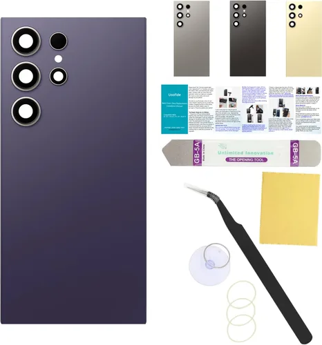 Vista 15 de Compatible con Samsung Galaxy Note 8 - Carcasa trasera de repuesto de cristal de 6.3 pulgadas, SM-N950, todos los portadores con manual de Negro