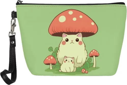 Vista 21 de Upetstory Bolsa de maquillaje de animales, bolso pequeño de cuero para cosméticos de viaje para niñas y mujeres, bolso de mano para lápiz labial