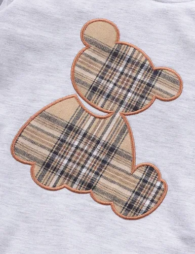 Vista 6 de Ropa de bebé niño a cuadros con capucha de manga larga con capucha y pantalones de retazos, ropa de invierno para niño