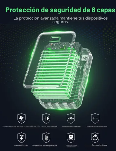 Vista 13 de Cargador portátil 50000mAh, banco de energía 50% más pequeño Negro