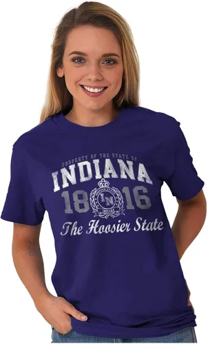 Vista 22 de Indiana Midwestern Souvenir Tourist in Crewneck Camisetas Mujer