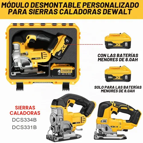 Vista 2 de Estuche para Dewalt Jigsaw - Caja rígida impermeable para sierra caladora