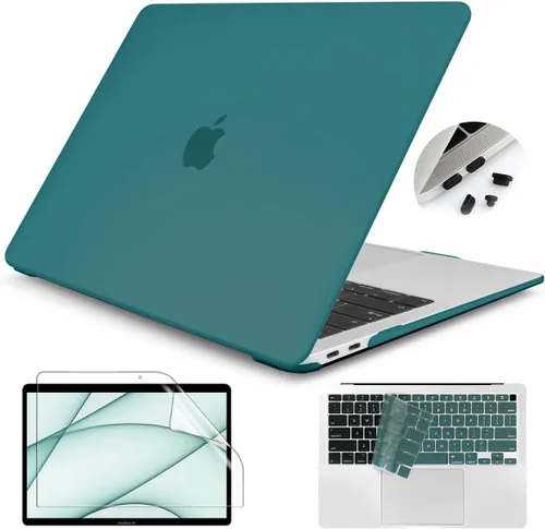 Vista 19 de Teryeefi Funda para MacBook Air 13 pulgadas Case 2021 2020 2019 2018 A2337 M1 A2179 A1932, carcasa rígida esmerilada, cubierta de teclado