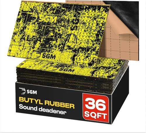 Vista 11 de SGM Gold Alfombrilla Exclusiva de Amortiguación de Sonido para Auto 80 mil (2mm) 18 pies cuadrados (1.67 m²), Aislante de Sonido Automotriz