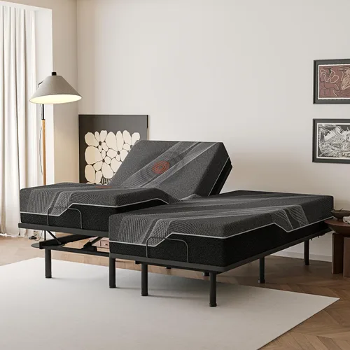 Vista 15 de Dyonery Base de cama ajustable individual XL + colchón de espuma
