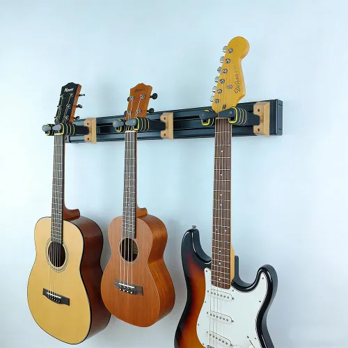 Vista 7 de Orgrimmar Soporte de pared para guitarra con autobloqueo antiarañazos con Bloqueo automático