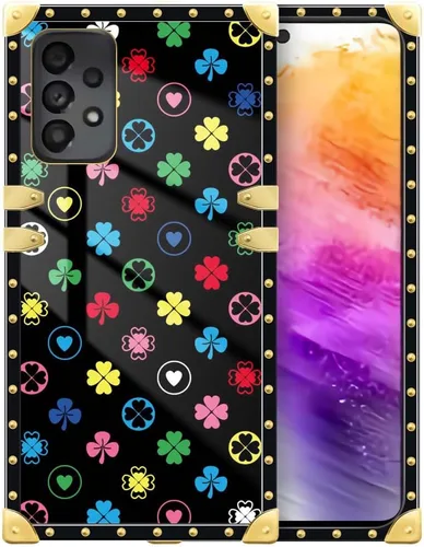Vista 29 de Funda compatible con Samsung Galaxy A03S 4G, TPU suave de lujo y parte trasera de policarbonato duro para niñas y mujeres, funda protectora a prueba