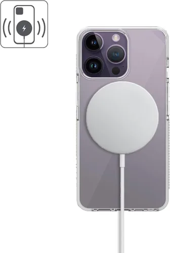 Vista 8 de Armor Funda Signature para iPhone 14 Pro (transparente con cinta gris)