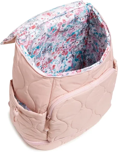 Vista 2 de Vera Bradley Mochila de viaje de peso pluma para mujer, Rosa Cuarzo