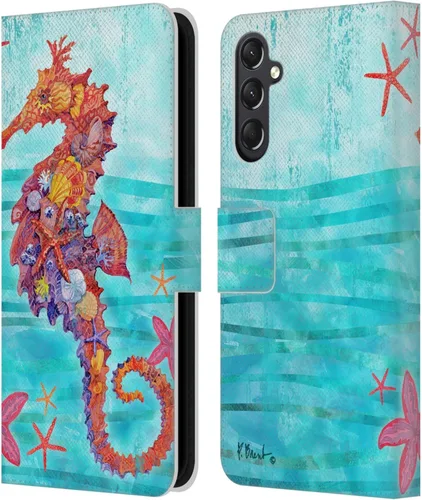 Vista 9 de Head Case Designs Officially Licensed Paul Brent Agate Mermaid Coastal Leather Wallet Case Compatible with Samsung Galaxy A24 4G / M34 5G