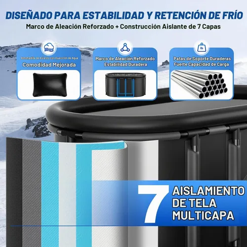 Vista 6 de Enfriador de inmersión en frío WiFi de 1/3 HP con bañera de hielo de 148