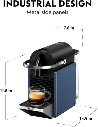 Vista 3 de Máquina de café expreso Pixie de Nespresso por De'Longhi, Azul Oscuro
