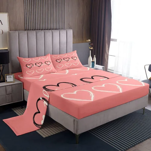 Vista 22 de Erosebridal Juego de sábanas de rosas tamaño individual, color azul, diseño romántico para mujeres, niñas, esposa, pareja, día de San Valentín