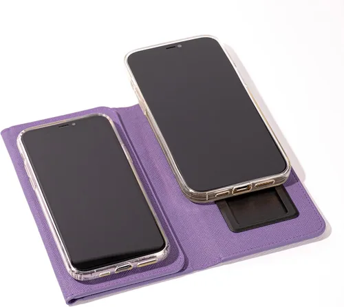 Vista 11 de Funda Duo para 2 teléfonos Funda de cuero de alta calidad multiusos para teléfono celular, cartera para teléfono celular Variación plegable