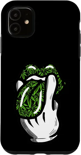 Vista 8 de Lick Smoke Weed Leaf Pattern Marihuana 420 Cannabis Pot Gift Case para iPhone 17