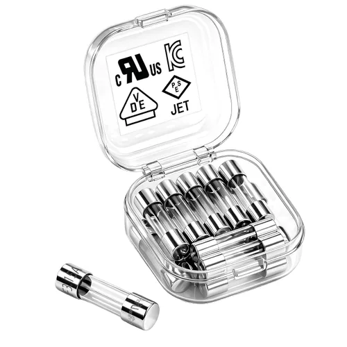 Vista 18 de Heschen 15-Pack 0.2A 250V Fast Blow Glass Fuses 5x20mm with Box