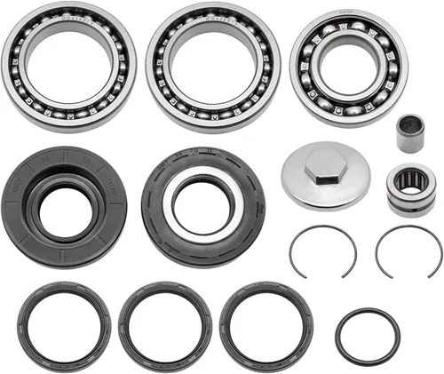 Vista 2 de Kit de sellos de rodamientos diferencial trasero para Honda Recon 250 TRX250EX TRX250X TRX250 1997-Up, OEM # 91051-HC4-003 96100-62060-00