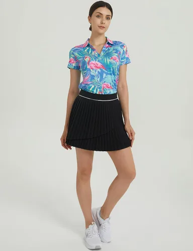 Vista 5 de Camisa de golf para mujer, polo de golf de secado rápido que absorbe la humedad para mujer
