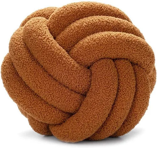 Vista 9 de Cyprinus Carpio Almohada de forro polar de peluche, tejida a mano, almohada de respaldo para sofá, sala de estar, estudio, cojín redondo para mesita