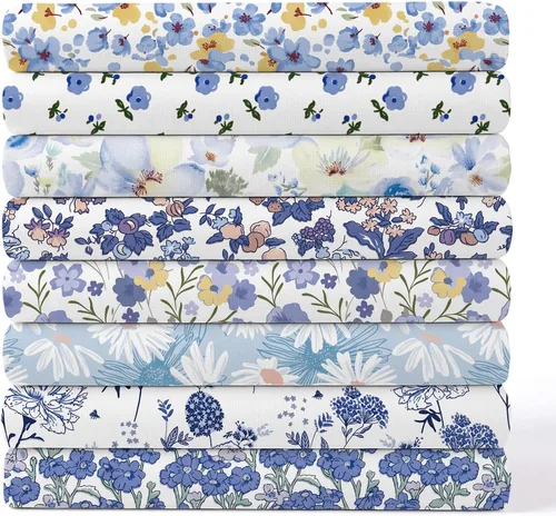 Vista 12 de Tigeen 8 paquetes de tela Fat Quarters, rosa bebé niña