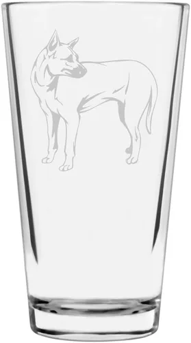 Vista 355 de Podenco Canario - Vaso de pinta de 16 onzas con temática de perro personalizado