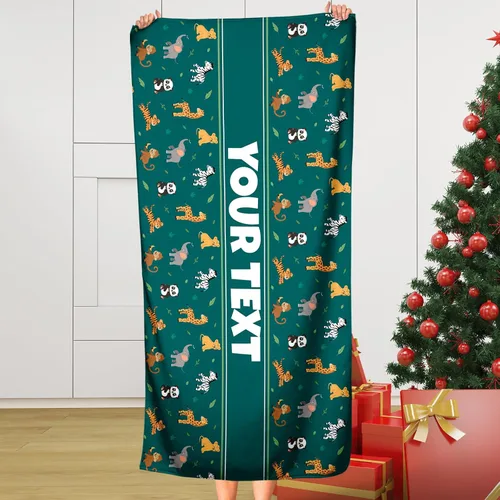 Vista 15 de Toalla de baño o playa personalizada para niños, mariposas, nombre/texto personalizado, secado rápido/absorbente para baño de niños, regalo