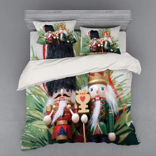 Vista 4 de Lunarable Juego de ropa de cama de dibujos animados, estampado de sol, nube, arco iris, luna, lluvia, clima, juego de funda de edredón de 3 piezas