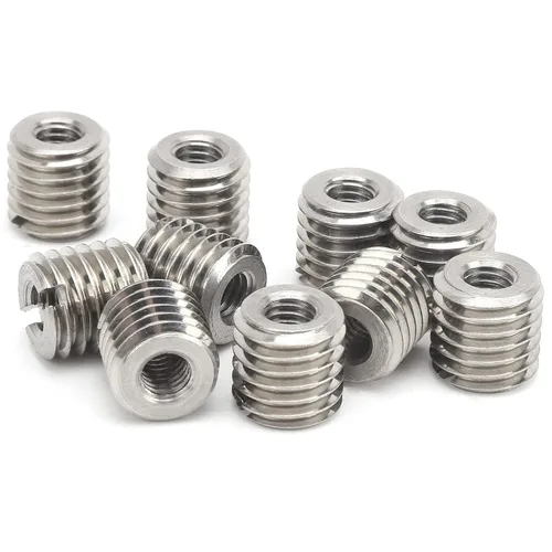 Vista 20 de 10 piezas de inserción de rosca autorroscante, tuerca reductora de acero inoxidable de 0.236 in hembra M3x0.0.197 in macho M5x0.0.315 in