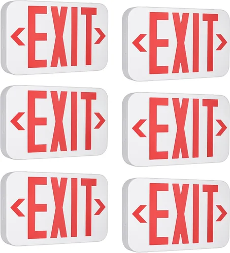 Vista 9 de Señal de salida de emergencia para negocios, respaldo de batería