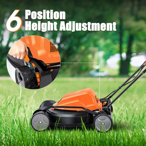 Vista 3 de LawnMaster ME1218X - Cortacésped eléctrico de 12 amperios, 19 pulgadas